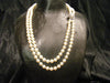 Pearl Necklace with Sapphire Clasp
