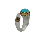 Turquoise & Ruby Ring