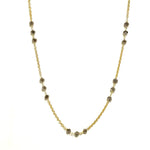 Gold Salt & Pepper 3.5ct Diamond Bead 9kt Necklace