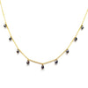 Black Diamond Drop 9kt Gold Necklace