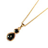 Black Diamond Necklace set in 9kt Yellow Gold