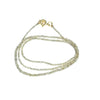 White Diamond 7.80 carat  9kt Yellow Gold Bead Necklace