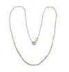 White Diamond 7.80 carat  9kt Yellow Gold Bead Necklace