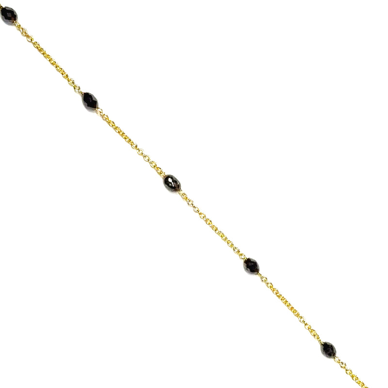 Black Diamond  9kt Yellow Bead Bracelet