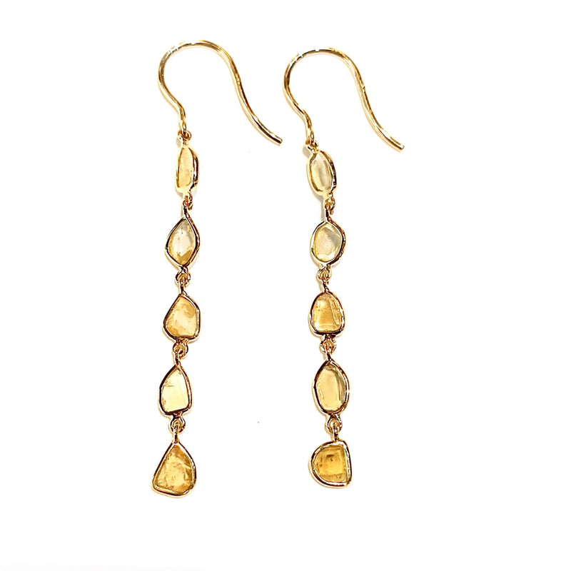 Diamond Polki 14kt Gold Earrings