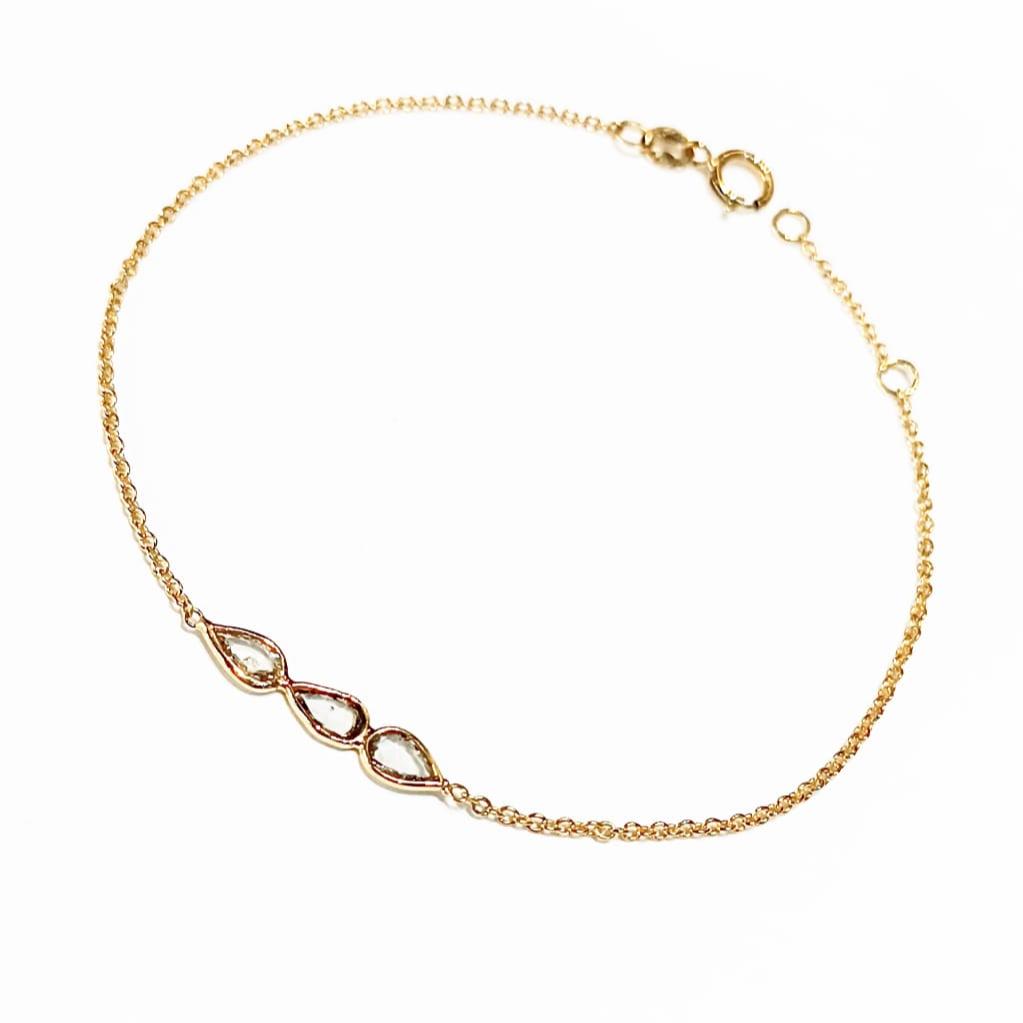 Diamond Rose Cut 0.39 carat 14kt & 9kt Gold Bracelet – Alon
