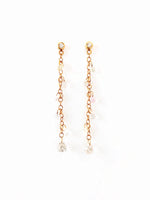 Sapphire & Diamond Chain Earrings