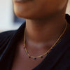 Black Diamond Drop 9kt Gold Necklace