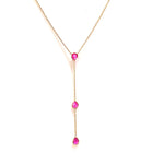 Ruby Rose Cut 1.230 carat set in 14kt Gold Necklace