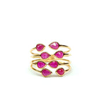 Ruby Rose Cut 1.285 carat 14kt Gold Ring