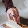 Rubellite Silver Gold Ring