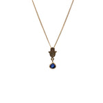 Kyanite Hamsa Pendant