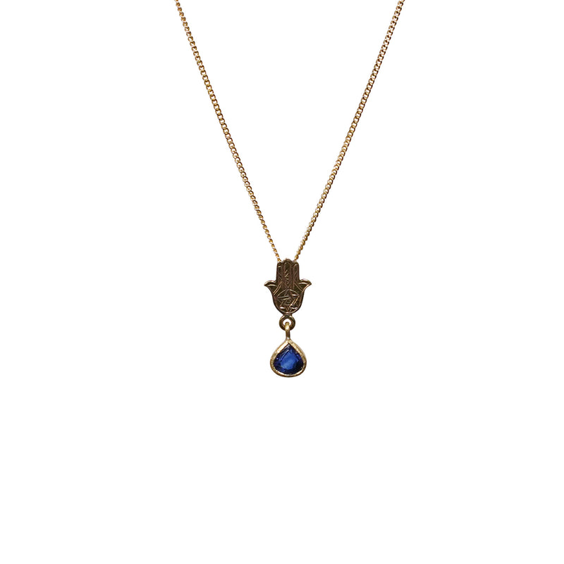 Kyanite Hamsa Pendant