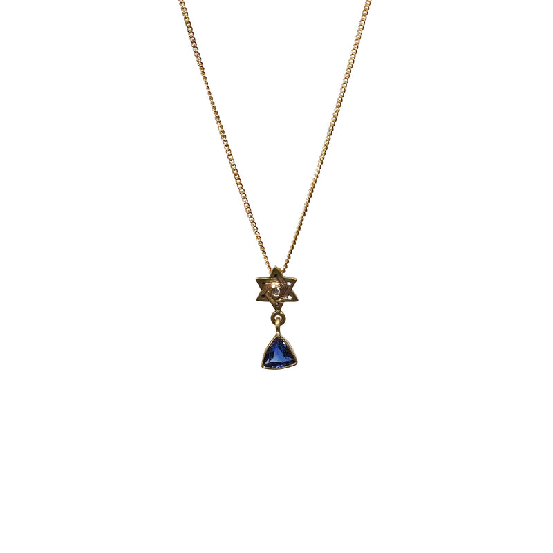 Kyanite Star of David Necklace