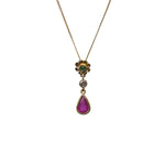 Ruby Emerald & Diamond Pendant