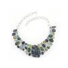 Peridot Pyrite Black Tourmaline & Apatite Silver Necklace