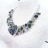 Peridot Pyrite Black Tourmaline & Apatite Silver Necklace