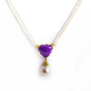 Pearl and Sugilite Gold Necklace
