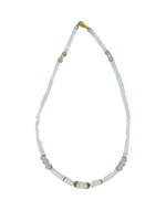 Rainbow Moonstone Aquamarine  & Morganite Necklace
