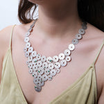 Emerald Silver & Gold Giraffe Necklace