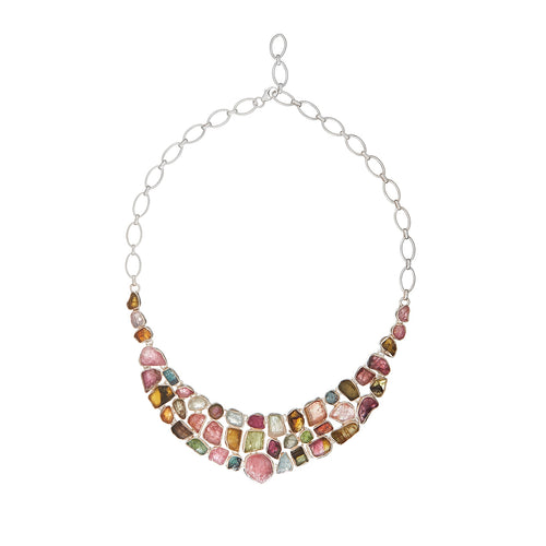 Tourmaline Mixed Rough Giraffe Necklace