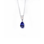 Tanzanite & Moonstone White Gold Necklace