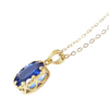 Kyanite Engraved Gold Necklace