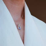 Tanzanite and Diamond Silver Pendent