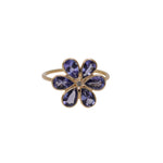 Tanzanite Flower 2.3 carats set in  14kt Gold  Ring