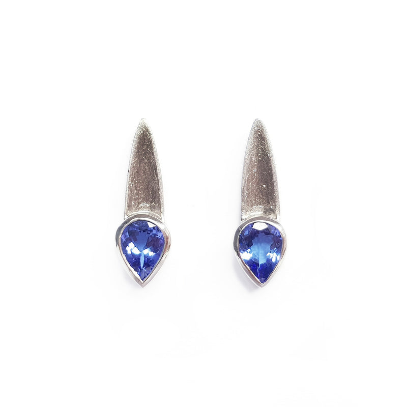 Tanzanite White Gold Earrings
