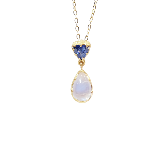 Kyanite & Moonstone Gold Necklace