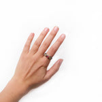 Tourmaline & Diamond Silver Gold Ring