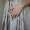 Tourmaline Diamond Silver & Gold Ring