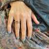 Tourmaline Gold & Silver Ring