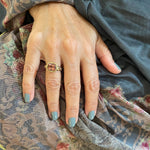 Tourmaline Gold & Silver Ring