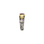 Tourmaline & Diamond Silver Gold Ring