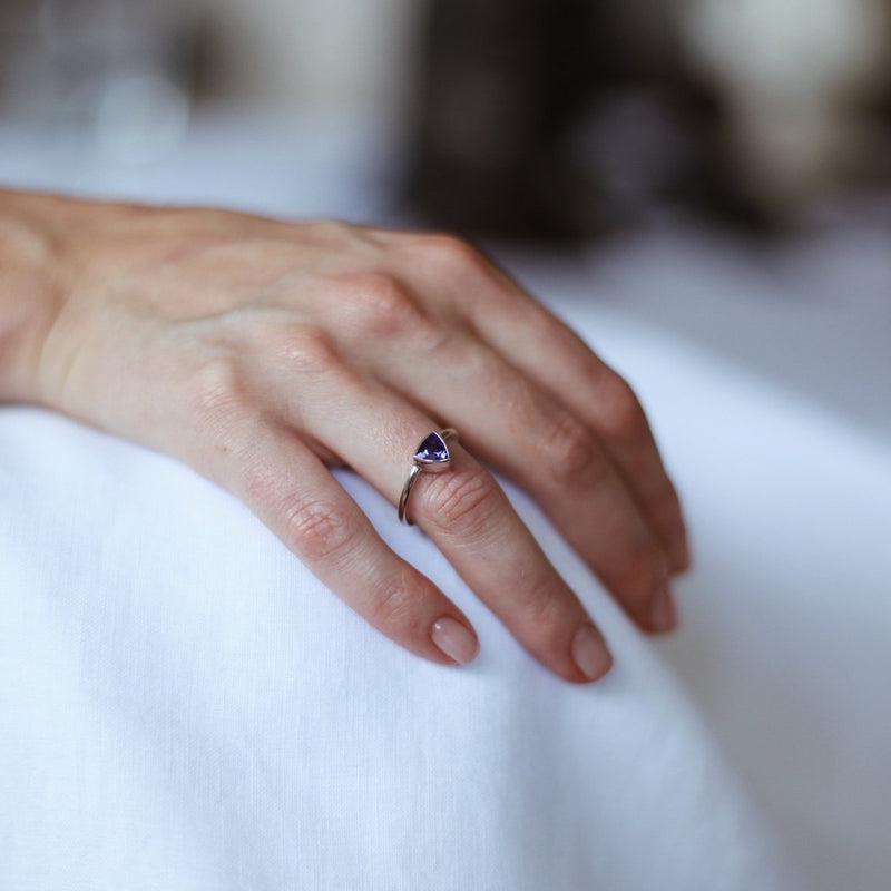 Tanzanite White Gold Ring