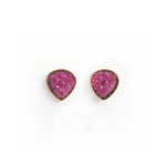 Tourmaline Gold Stud Earrings