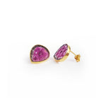 Tourmaline Gold Stud Earrings