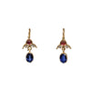 Kyanite, Ruby & Diamond Earrings