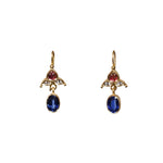 Kyanite, Ruby & Diamond Earrings
