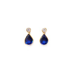 Sapphire & Diamond Stud Earrings