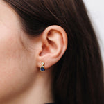 Sapphire & Diamond Stud Earrings