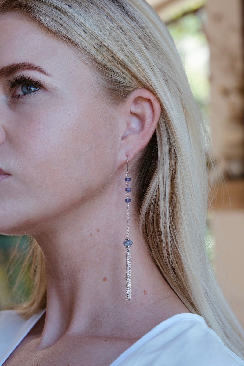 Tanzanite Tassle Earrings