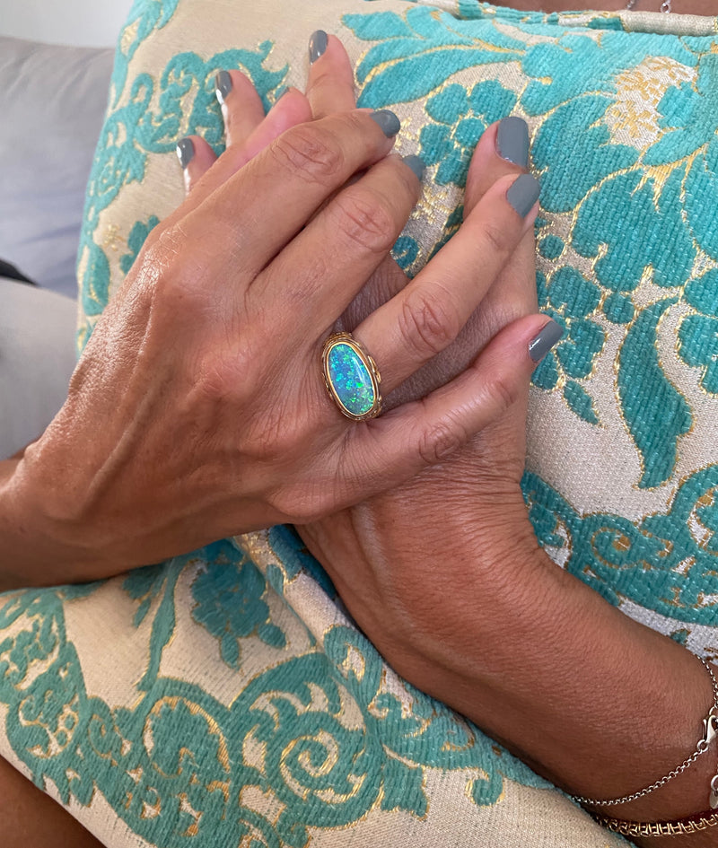 Black Opal Ring
