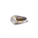 Fire Opal Silver & Gold  Ring