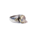 Fire Opal Silver & Gold  Ring
