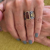Tourmaline Hamsa Gold & Silver Ring