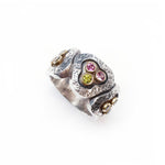 Tourmaline Gold & Silver Ring