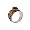 Sugilite Hamsa Ring